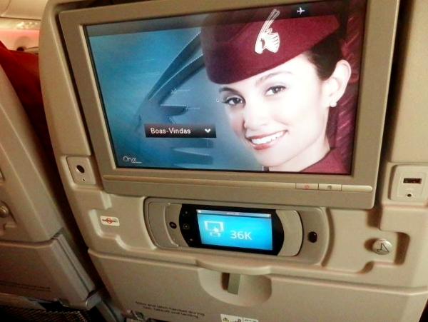 Entretenimiento a bordo del B787 de Qatar Airways
