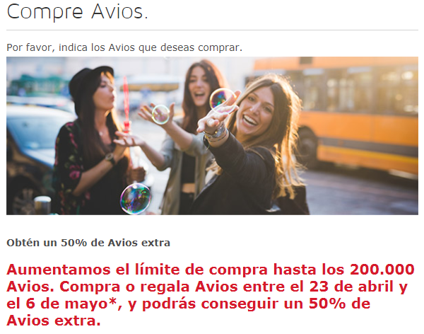 Iberia Plus: compra (o regala) Avios y recibe un 50% adicional de puntos (¡hasta 300.000 Avios!)