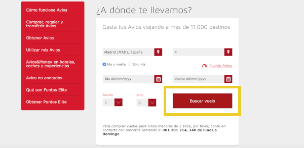 Cómo reservar un vuelo con Avios en Iberia Plus #7.