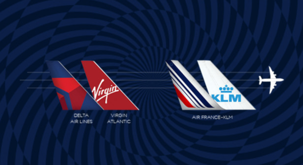 Virgin Atlantic, Delta, Air France, KLM.