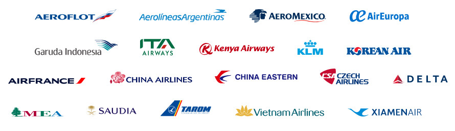 Aerolíneas asociadas a SkyTeam.
