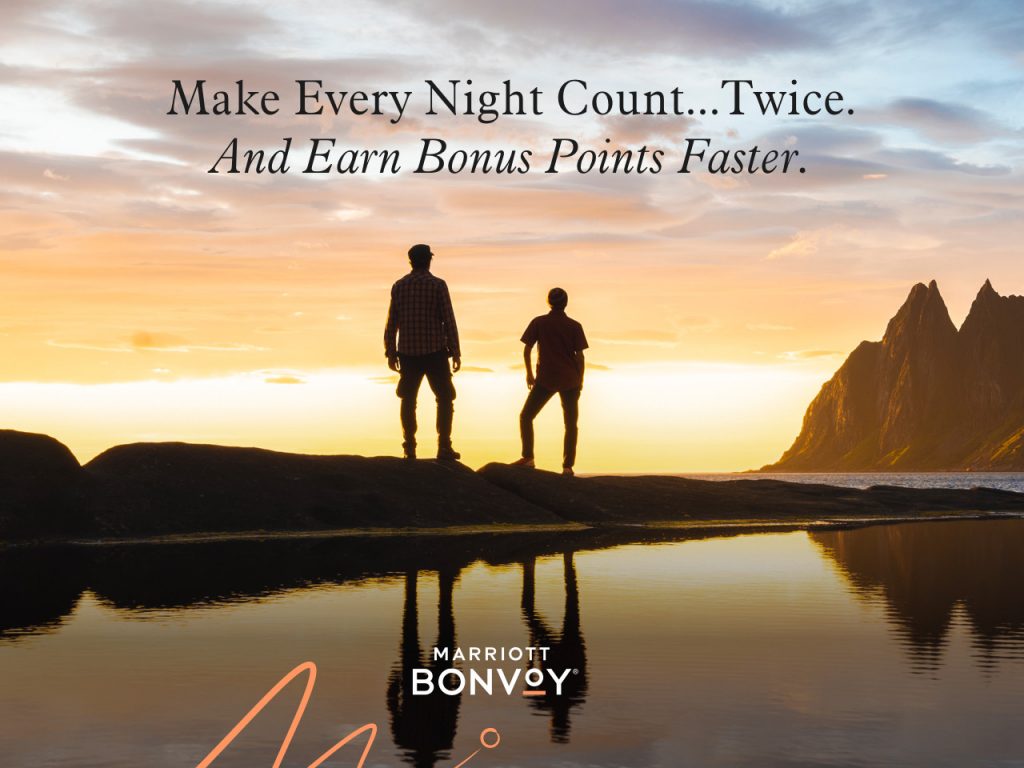 Promoción Marriott Bonvoy: 1.000 puntos extra y doble noches elite.